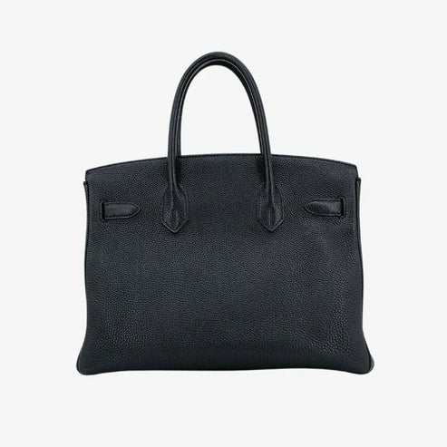 将图片加载到图库查看器，HERMES Birkin 30 Black Taurillon Clemence Leather Handbag
