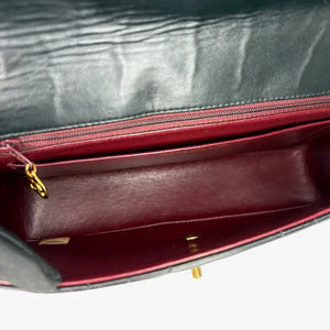 CHANEL Vintage Black Lambskin Vertical Flap Bag