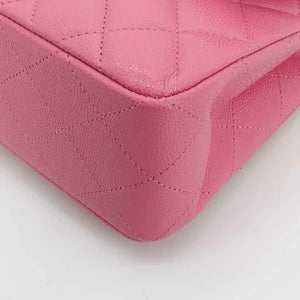 CHANEL Pink Caviar 23cm Double Flap Bag