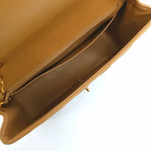 CHANEL Vintage Beige Lambskin 25cm Diana Flap Bag