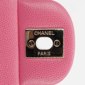 CHANEL Pink Caviar 23cm Double Flap Bag