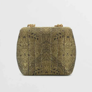CHANEL Vintage Gold Nishijin Woven Flap Bag
