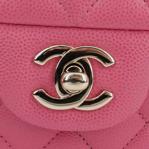 CHANEL Pink Caviar 23cm Double Flap Bag