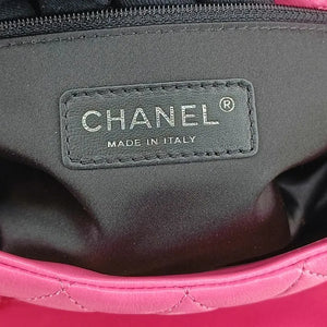 CHANEL Pink Lambskin Upside Down Flap Bag