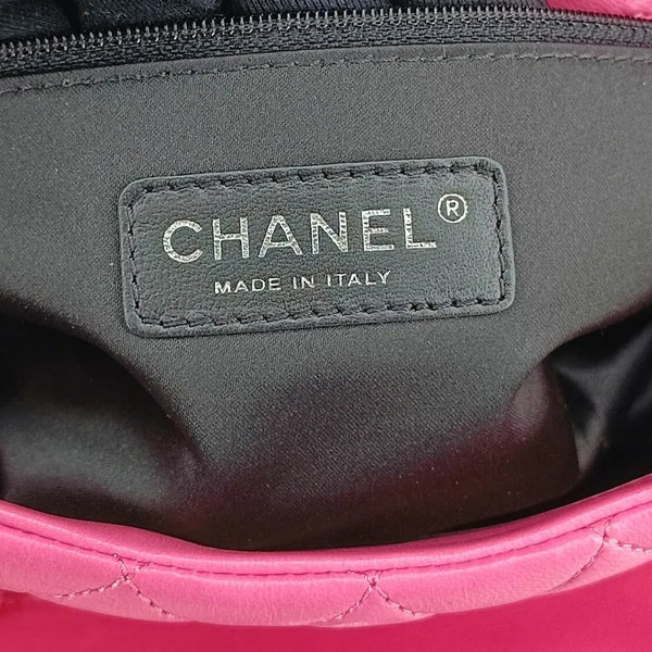 将图片加载到图库查看器，CHANEL Pink Lambskin Upside Down Flap Bag
