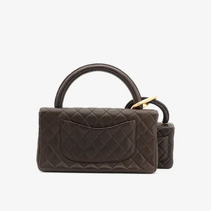 CHANEL Parent ＆ Child Kelly Flap Bag Set Brown