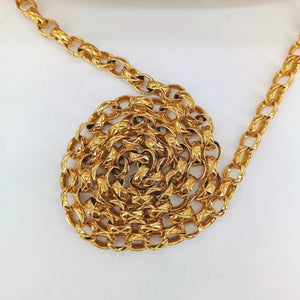 CHANEL Vintage Beige Lambskin Tassels Gold Chain Camera Bag
