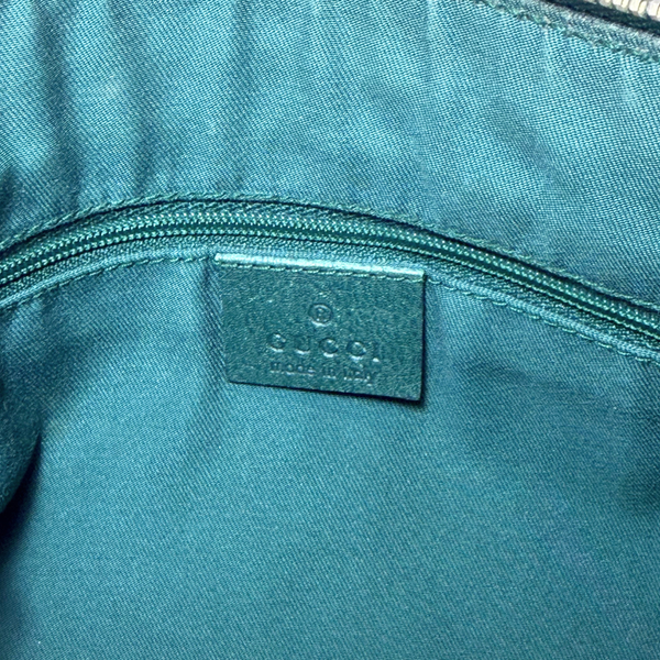 이미지를 갤러리 뷰어에 로드 , GUCCI  Abbey Top Handle Green GG Canvas Hand Bag
