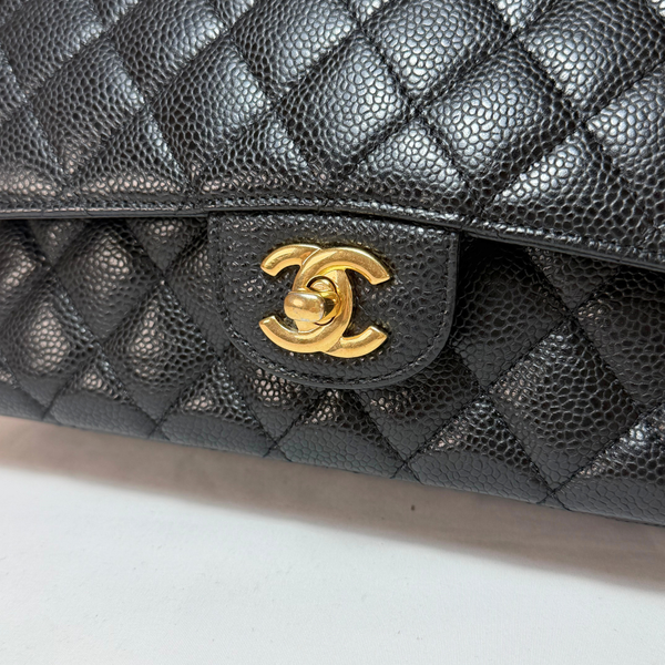 Load image into Gallery viewer, CHANEL Black Caviar Medium Classic Flap Bag 2014-2015
