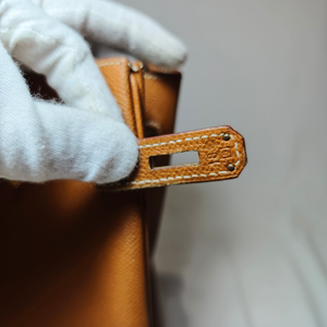 HERMES Birkin 35 Courchevel Gold Square G 2003