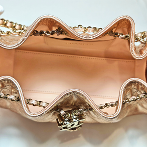 CHANEL 25 Champaign Gold CC Gold Hardware Shoulder Bag