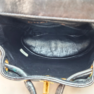 CHANEL Matelassé Mini Duma Black Backpack with Serial Sticker & Authenticity Card