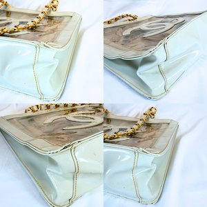CHANEL Vintage CC Chain Tote PVC
