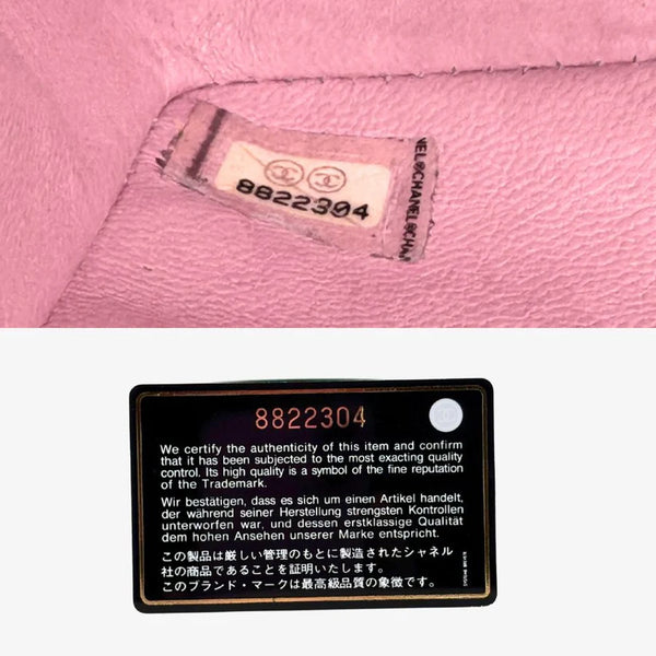 Load image into Gallery viewer, CHANEL Vintage Pink Caviar Leather 17cm Mini Square Flap Bag Gold CC Logo Hardware　
