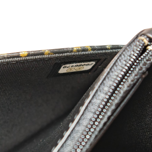 CHANEL Black Gold Graphic Wallet On Chain Bag