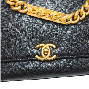 CHANEL Bracelet On Chain Flap Medium Black