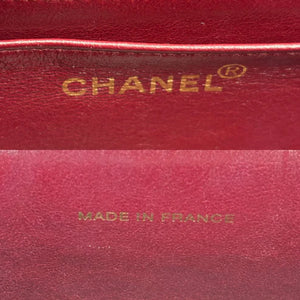 CHANEL Vintage Black Lambskin CC Patent Chain Flap Shoulder bag