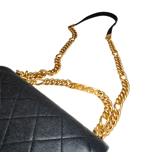 CHANEL Bracelet On Chain Flap Medium Black
