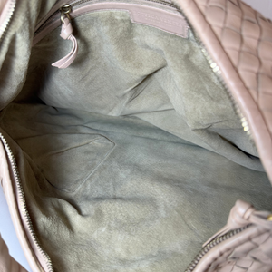 BOTTEGA VENETA Intrecciato Beige Shoulder Bag Hobo