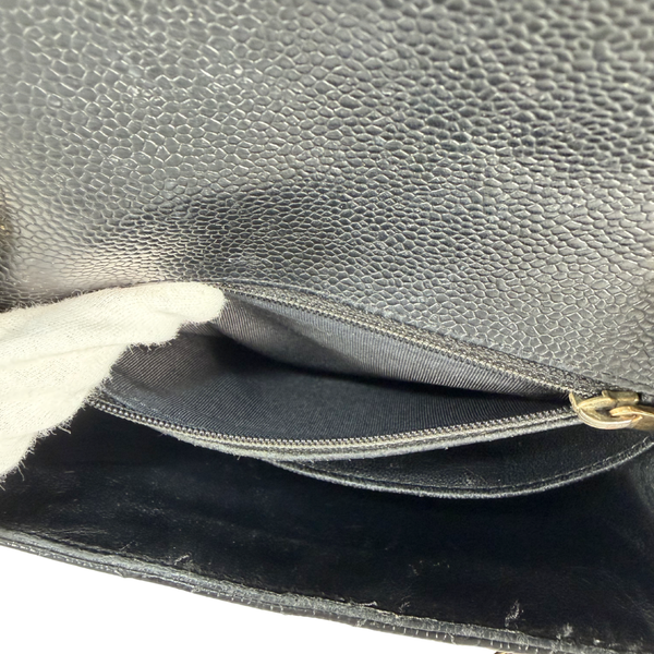 将图片加载到图库查看器，CHANEL Black Caviar Mini Classic Square Flap Bag
