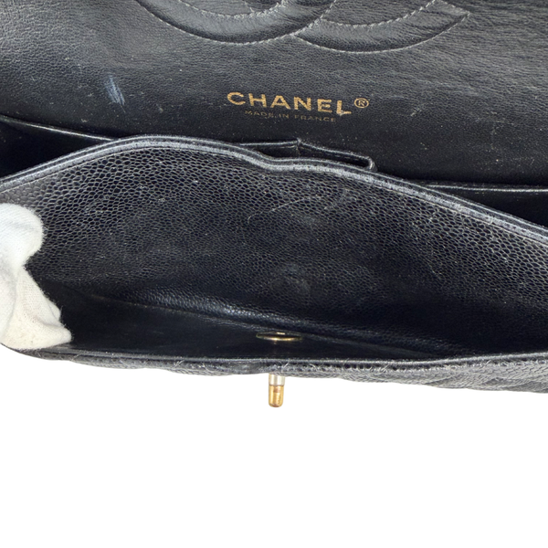 将图片加载到图库查看器，CHANEL Black Caviar Medium Classic Flap Bag
