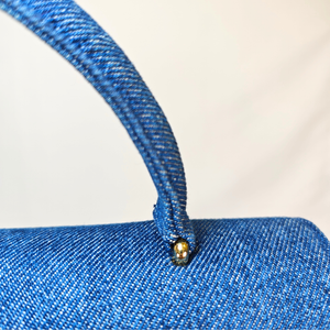 CHANEL 1997-1999 Blue Denim Kelly Handbag