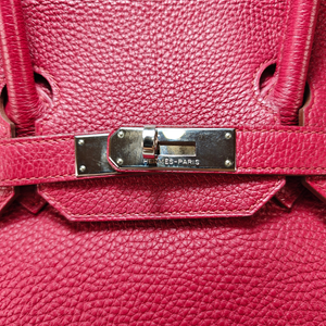HERMES Birkin 35 Taurillon Leather Rouge Casaque Square O Stamp 2011