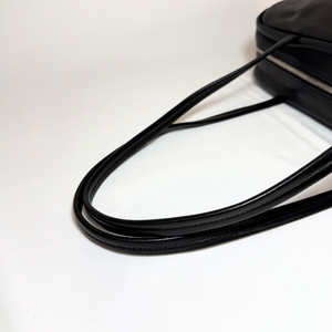 The Row Astra Leather Shoulder Bag Black
