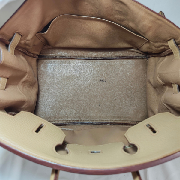 Load image into Gallery viewer, HERMES Birkin 35 Togo Leather Beige Square G Stamp 2003
