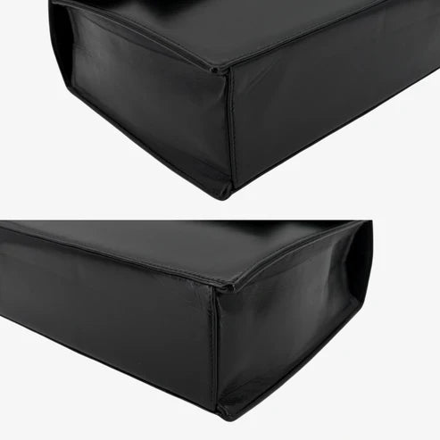 将图片加载到图库查看器，CHANEL Vintage Black Lambskin CC Patent Chain Flap Shoulder bag
