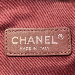 CHANEL Black Calfskin Quilted Chain CC Wristlet Clutch