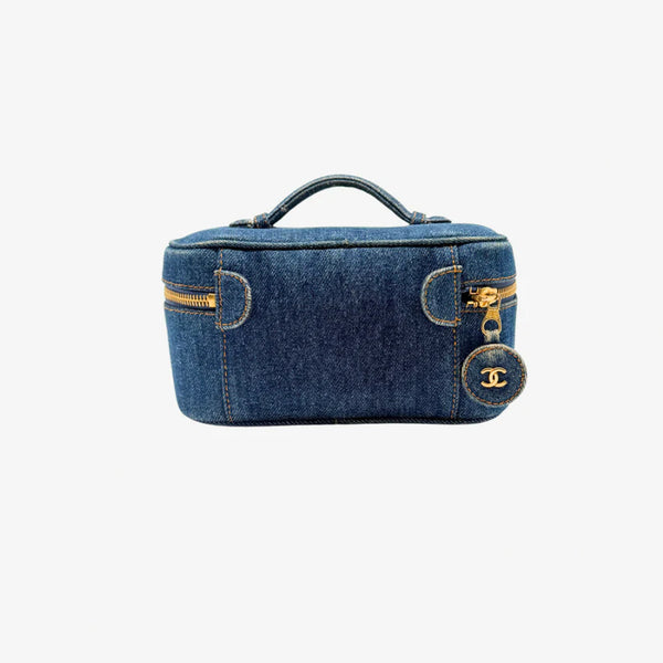 将图片加载到图库查看器，Chanel Vintage Denim Vanity Bag
