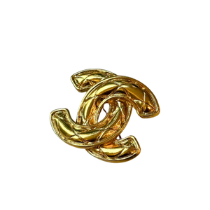 CHANEL CC Metalassé Brooch