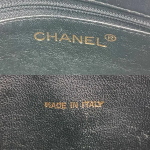 CHANEL Vintage Beige Caviar Leather Quilted Camera Bag