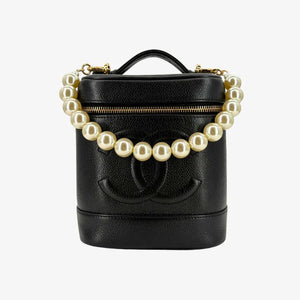 CHANEL Vintage Black Vanity Case Bag