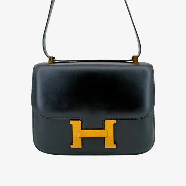 将图片加载到图库查看器，HERMES Black x GHW Box Constance 23
