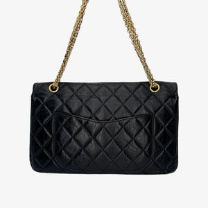CHANEL Black Calfskin 2.55 Jumbo Flap Bag