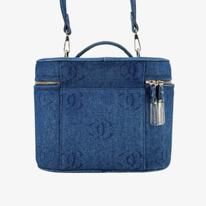 CHANEL Vintage Blue Denim Vanity Case