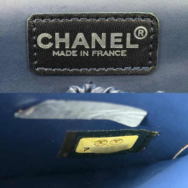 将图片加载到图库查看器，CHANEL Vintage Blue Denim Vanity Case
