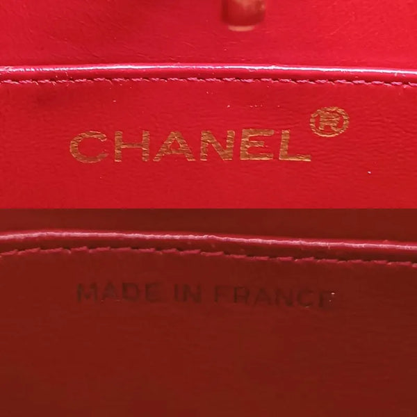 将图片加载到图库查看器，CHANEL Vintage Red Lambskin Quilted 31 Tote Bag
