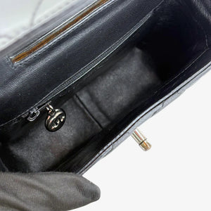 CHANEL Vintage Black Lambskin Small Box Shoulder Bag