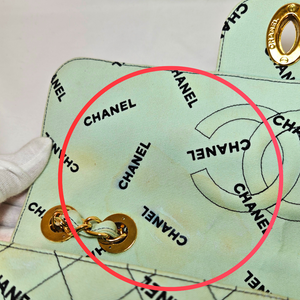 CHANEL Mint Green JUMBO LOGO Flap Bag