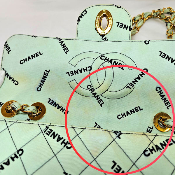 Load image into Gallery viewer, CHANEL Mint Green JUMBO LOGO Flap Bag
