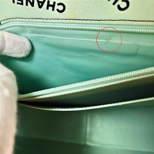 CHANEL Mint Green JUMBO LOGO Flap Bag